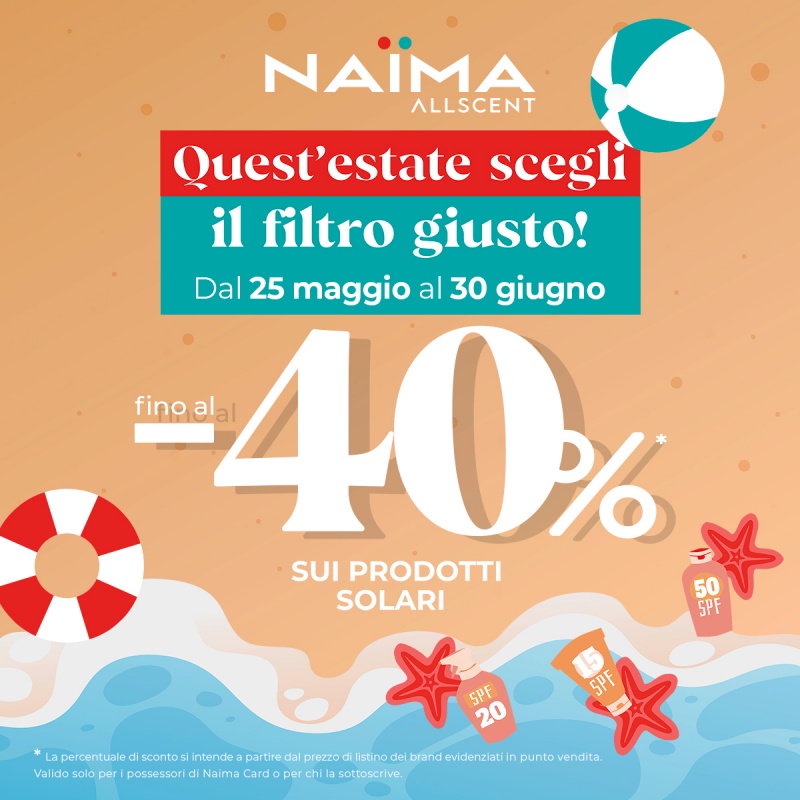 Sconti fino al 40% sui prodotti solari